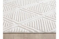 Sidonie Elite Machinetapijt met Franjes, 80x150 cm, Creme