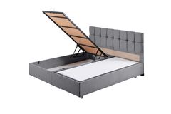 Paris Boxspringbed met Hoofdbord, 180x200 cm, Grijs