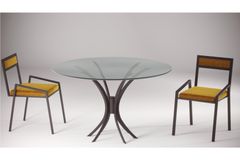 Leon Ronde Metalen Eettafel, Zwart