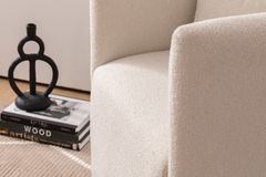 Zachte Teddy Fauteuil, Creme