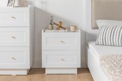 Henry Nachtkastje, 2 Laden, Wit