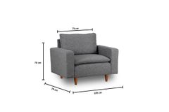 Pafu Lungo Fauteuil, Grijs