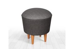 Sandy Poef met Houten Poten, Grijs