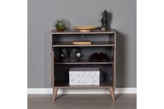 London Hallway Storage Cabinet, Light Wood