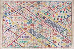 Aida Boujdour Machinetapijt, 80x150 cm, Veelkleurig