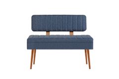 Vina Opbergbank Gestoffeerd, Pijnboom & Donkerblauw