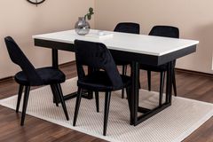 Line Tafel, Parelmoer Zwart