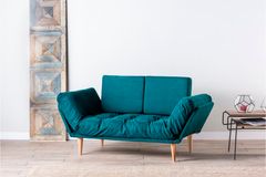Futon Nina 2-Zitsbank, Groenblauw