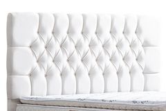 Rome Boxspringbed met Hoofdbord, 140x190 cm, Creme