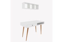 Bi̇Mossa Janus Bureau Met Planken En Laden, Wit, V5110