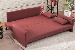 Bella Soft Slaapbank, Bordeauxrood