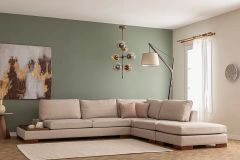 Tulip Hoekbank Rechts, Creme (Zonder pouf)