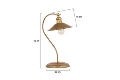 Vaud Tafellamp, Mat Goud