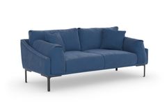 Leo Two Seater Sofa, Navy Blue