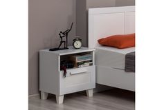 Victoria Bedside Table, White