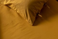 Ranforce Fitted Sheet, Double Size, Mustard