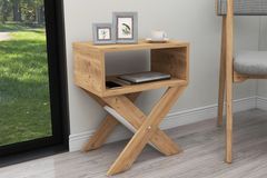 X Bedside Table, Oak