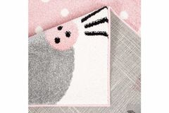 Piave Cartoon Characters Children's Rug, 160 x 225 cm, Pink