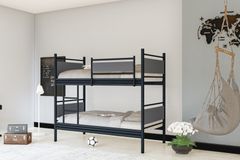 Star Stapelbed, 90x190 cm, Zwart en Antraciet