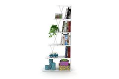 Rafevi Bookcase, White & Chrome