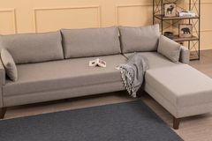 Bella Soft Hoekbank Links, Creme