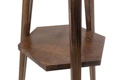 Warrick Houten Driepoot Vloerlamp met Rek, Lichtbruin en Bruin