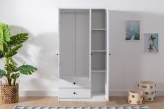 Metalia Deluxe Kledingkast met 3 Deuren en 2 Lades