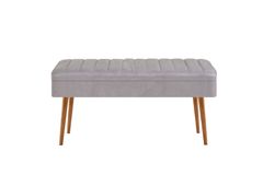 Vina Opbergbank Gestoffeerd, Pijnboom & Lichtgrijs