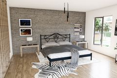 Gold Dobby Metalen Bedframe, 160x200 cm, Zwart