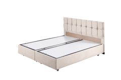 Paris Boxspringbed met Hoofdbord, 160x200 cm, Creme