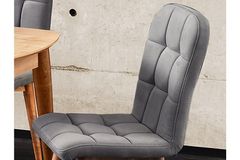 Etro Stoel, Grijs & Walnoot