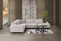 Masse Hoekbank Rechts, Creme