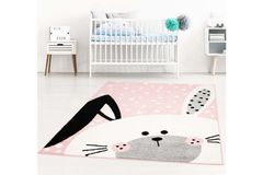 Piave Cartoon Characters Children's Rug, 160 x 225 cm, Pink