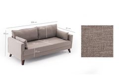 Bella Soft 3-Zitsbank, Creme