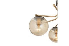 Apliqa Edin Glazen Hanglamp met 4 Lampjes, Geel