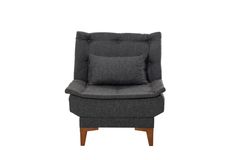 Kelly Fauteuil In Linnen Stof, Antracietgrijs