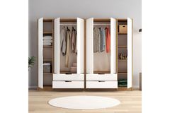 Puzzle 6 Door Wardrobe, White