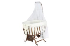Wieg met Strik, Gevaarlijke Mand, Donker 60x90 cm, Walnoot