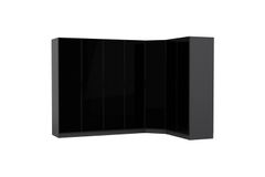 Medway Tideway Kledingkast met 7 Deuren, Antraciet en Zwart