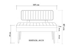 Vina Opbergbank Gestoffeerd, Walnoot & Antraciet