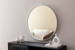 Otto Austyn Ronde Spiegel, 80 cm, Wit