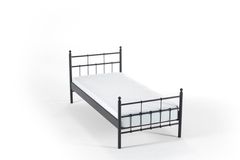 Lalas Metalen Bedframe, 90x200 cm, Zwart