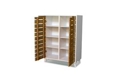 Nesse 8-Tier Shoe Cabinet, Light Wood & White