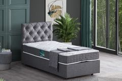 Peggy Plus Boxspringbedset, 90x190 cm, Grijs