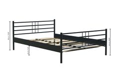 Manyas Metalen Bedframe, 120x200 cm, Zwart