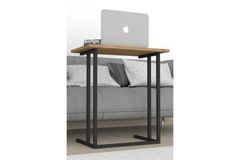 Mercia Laptop Cart, Walnut & Black