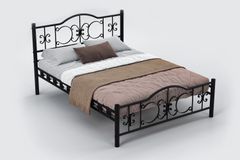 Pero Metalen Bedframe, 150x200 cm, Zwart
