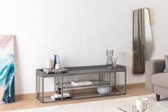 Lola Tv-Meubel, Zilver, 140 Cm