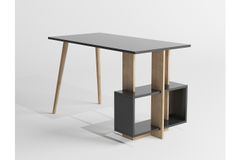 Lagomood Side Bureau, Antraciet en Eik