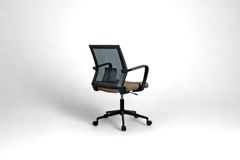 Mesh Bureaustoel, Met Metalen Poten, Koffie